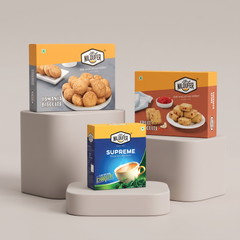 Supreme/Double Delight Tea Powder with Osmania & Fruit Biscuits Combo